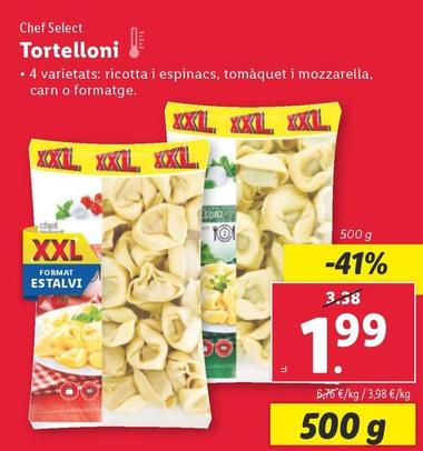 Oferta de Chef Select - Tortelloni por 1,99€ en Lidl