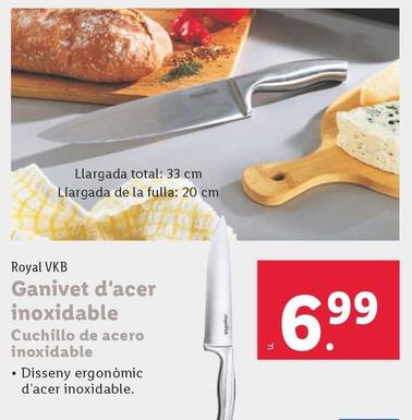 Oferta de Royal Vkb - Cuchillo De Acero Inoxidabile por 6,99€ en Lidl