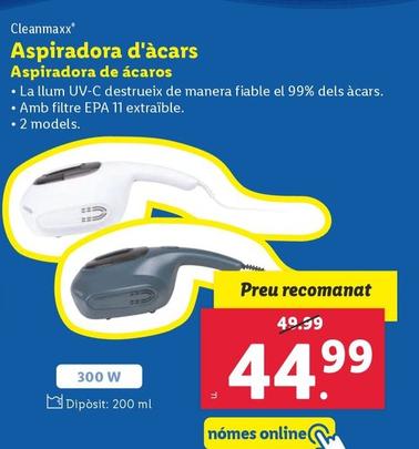 Oferta de Cleanmaxx - Aspiradora de ácaros por 44,99€ en Lidl