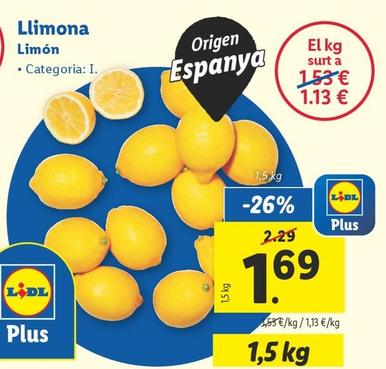 Oferta de Limon por 1,69€ en Lidl