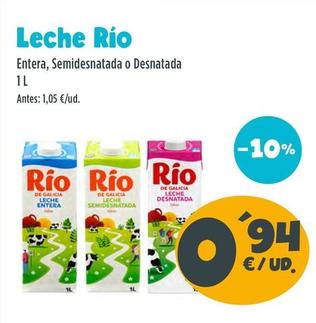 Oferta de Rio - Leche Semidesnatada O Desnatada por 0,94€ en Ahorramas