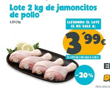 Oferta de Lotes 2 kg De Jamoncitos De Pollo por 3,99€ en Ahorramas