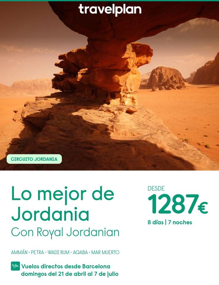 Oferta de Travelplan - Lo Mejor De Jordania por 1287€ en Travelplan