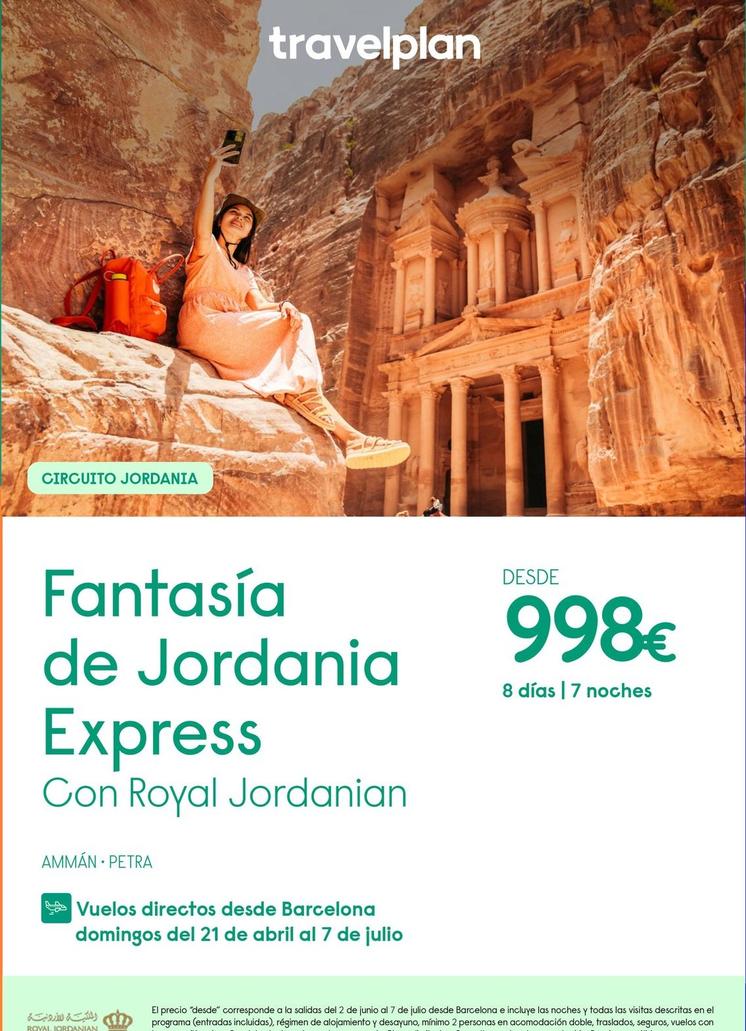 Oferta de Travelplan - Fantasía De Jordania Express por 998€ en Travelplan