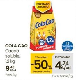 Oferta de Cola Cao - Cacao Soluble por 9,49€ en Eroski