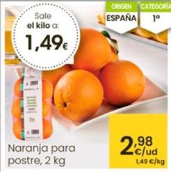 Oferta de Naranja Para Postre por 2,98€ en Eroski