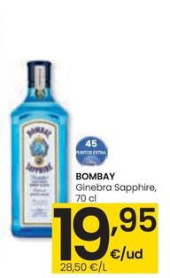 Oferta de Bombay - Ginebra Sapphire por 19,95€ en Eroski