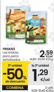 Oferta de Friskies - Los Snacks Para Perro Senalizados por 2,59€ en Eroski