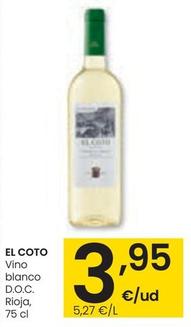 Oferta de El Coto - Vino Blanco D.o.c. Rioja por 3,95€ en Eroski