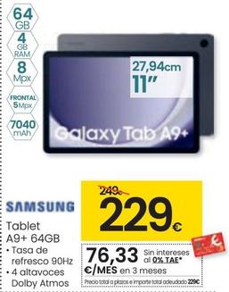 Oferta de Samsung - Tablet A9 + 64gb por 229€ en Eroski