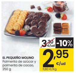 Oferta de El Pequeno Molino - Palmerita De Azucar Y Palmerita De Cacao por 2,95€ en Eroski