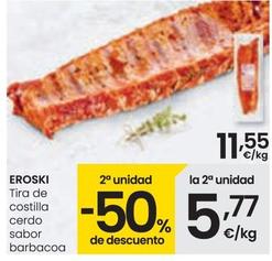 Oferta de Eroski - Tira De Costilla Cerdo Sabor Barbacoa por 11,55€ en Eroski