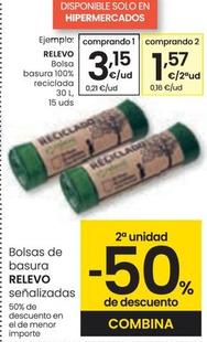 Oferta de Relevo - Bolsa Basura 100% Reciclada por 3,15€ en Eroski
