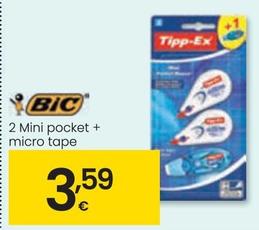 Oferta de Bic - 2 Mini Pocket + Micro Tape por 3,59€ en Eroski