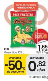 Oferta de Risi - Gusanitos por 1,65€ en Eroski