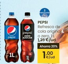 Oferta de Pepsi - Refresco De Cola Original O Zero por 1€ en Eroski