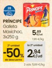 Oferta de Príncipe - Galleta Maxichoc por 5,89€ en Eroski