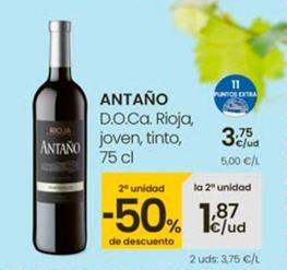 Oferta de Antaño - D.O.Ca. Rioja por 3,75€ en Eroski