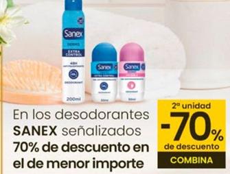 Oferta de Sanex - En Los Desodorantes Senalizados en Eroski