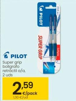 Oferta de Pilot - Super Grip Boligrafo Retractil por 2,59€ en Eroski