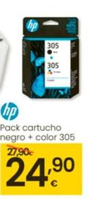 Oferta de Hp - Pack Cartucho Negro+color 305 por 24,9€ en Eroski