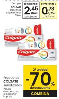 Oferta de Colgate - Dentífrico Original Total por 2,45€ en Eroski