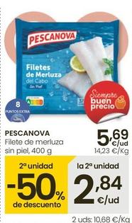 Oferta de Pescanova - Filete De Merluza Sin Piel por 5,69€ en Eroski