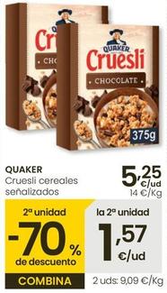 Oferta de Quaker - Cruesli Cereales Senalizados por 5,25€ en Eroski