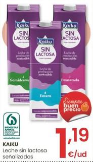Oferta de Kaiku - Leche Sin Lactosa Senlizadas por 1,19€ en Eroski