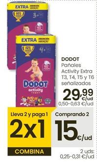 Oferta de Dodot - Panales Activity Extra T3, T4, T5 Y T6 por 29,99€ en Eroski