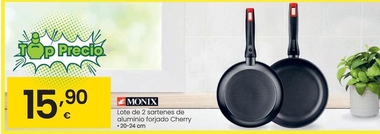 Oferta de Monix - Lote De 2 Sartenes De Alumino Forjado Cherry por 15,9€ en Eroski