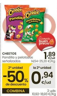 Oferta de Cheetos - Pandilla Y Pelotazos Senalizados por 1,89€ en Eroski