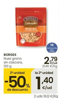 Oferta de Borges - Nuez Grano Sn Cascara por 2,75€ en Eroski