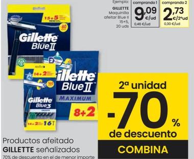 Oferta de Gillette - Maquinilla Afeitar Blue II por 9,09€ en Eroski