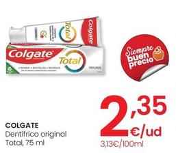 Oferta de Colgate - Dentifricio Original Total por 2,35€ en Eroski