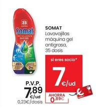 Oferta de Somat - Lavavajillas Maquina Gel Antigrasa por 7,89€ en Eroski