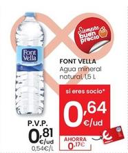 Oferta de Font Vella - Agua Mineral Natural por 0,81€ en Eroski