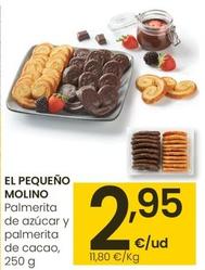 Oferta de El Pequeño Molino - Palmerita De Azúcar Y Palmerita I De Cacao por 2,95€ en Eroski
