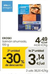 Oferta de Eroski - Salmón Ahumado por 4,49€ en Eroski