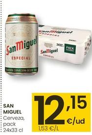 Oferta de San Miguel - Cerveza por 12,15€ en Eroski