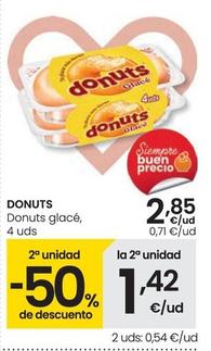 Oferta de Donuts - Glacé, 4 Uds por 2,85€ en Eroski