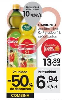 Oferta de Carbonell - Aceites Olivo 0,4° Y Sabor Señalizados por 13,89€ en Eroski