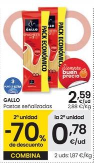 Oferta de Gallo - Pastas Señalizadas por 2,59€ en Eroski