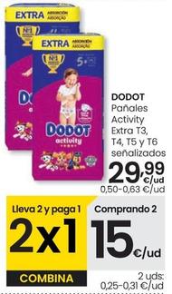 Oferta de Dodot - Pañales Activity Extra T3, T4, T5 Y T6 Señalizados por 29,99€ en Eroski