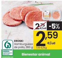 Oferta de Eroski - Hamburguesa De Pollo por 2,59€ en Eroski