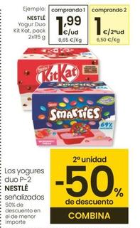 Oferta de Nestlé - Yogur Duo Kit Kat por 1,99€ en Eroski