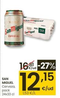 Oferta de San Miguel - Cerveza por 12,15€ en Eroski