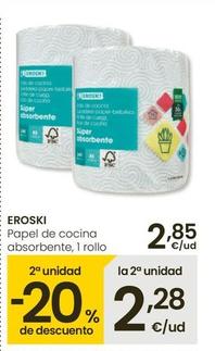 Oferta de Eroski - Papel De Cocina Absorbente por 2,85€ en Eroski