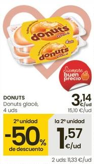 Oferta de Donuts - Glace 4 Uds por 3,14€ en Eroski