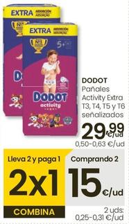 Oferta de Dodot - Panales Activity Extra T3,T4,T5 Y T6 Senalizados por 29,99€ en Eroski